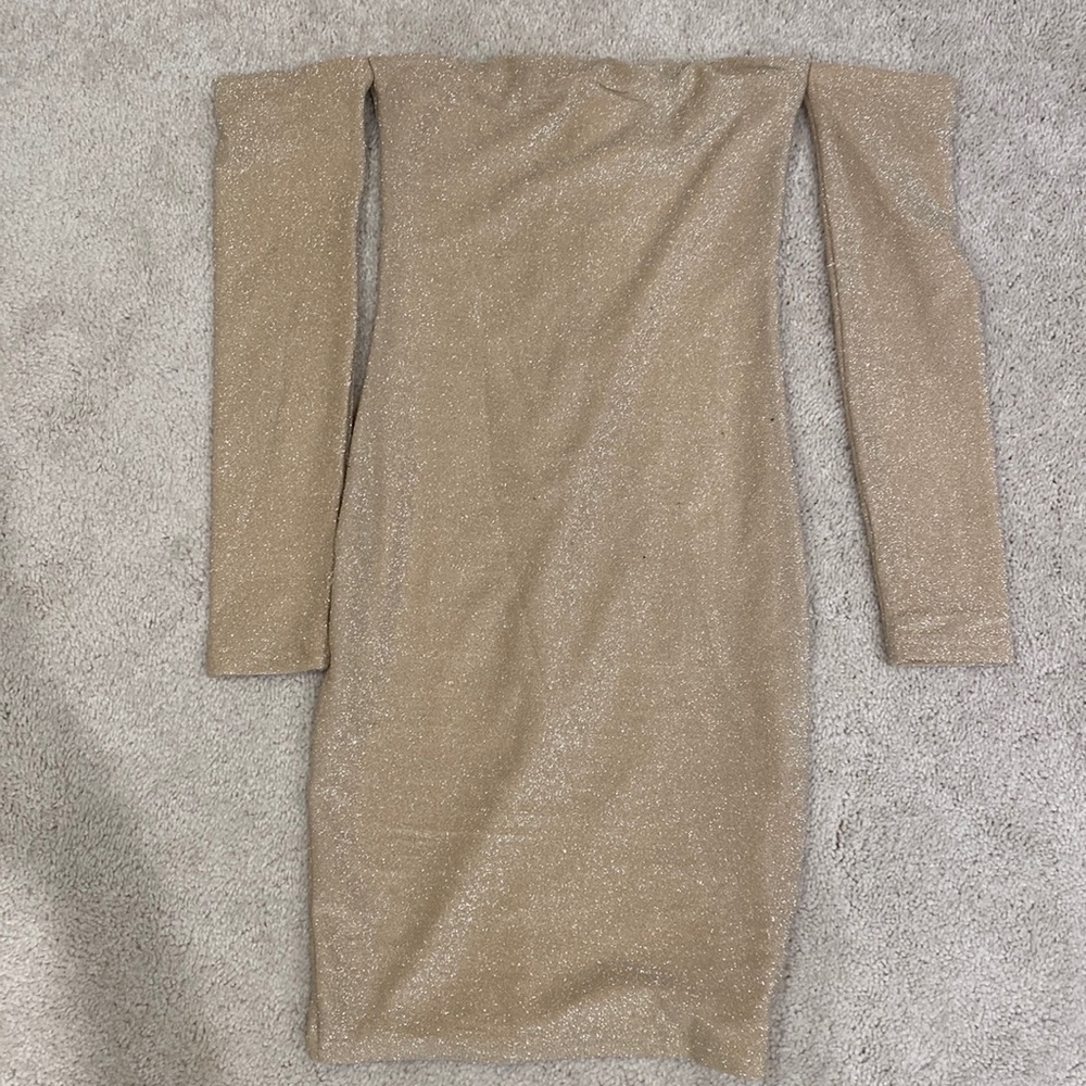 Gold mini sparkly dress